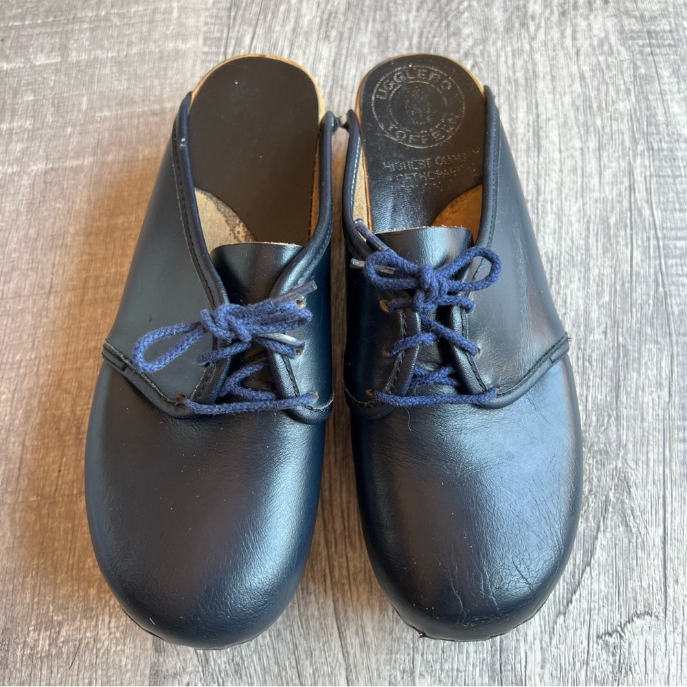 Ugglebo Toffeln Sweden Comfort Clogs Mens Size 37 Chef Work Wood Leather